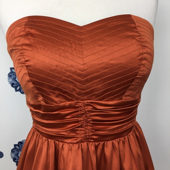 NWT The Limited strapless fall spiced pumpkin formal party dress size 0 - Picture 3 of 9
